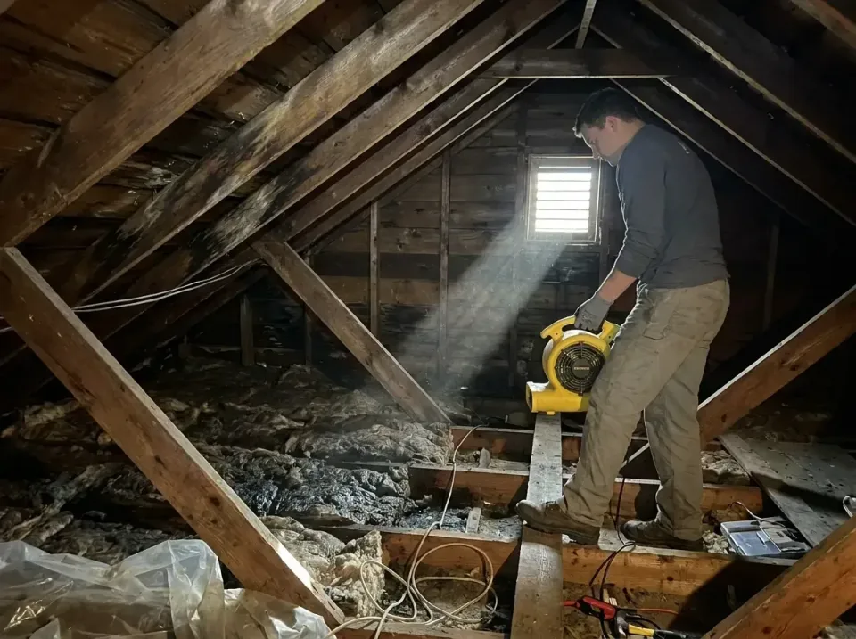 attic-water-damage-drying-proc-007 — frequently asked questions, Emergency Water Extraction & 24/7 Flood Response in Woodbur…